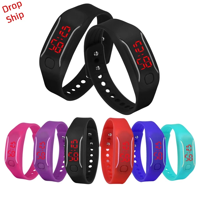 Delicate Mens Womens New Fashion Designer Silicone LED Watch Date Sports Bracele Delicate Mens Womens New Fashion Designer Silicone LED Watch Date Sports Bracele