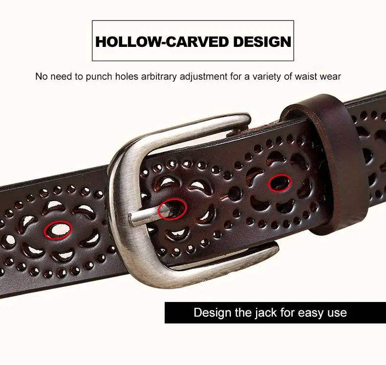 DOULILU New 2018 genuine leather jeans belts for Women Hollow pressed flower luxury strap female belt Gun gray buckle1 (6)