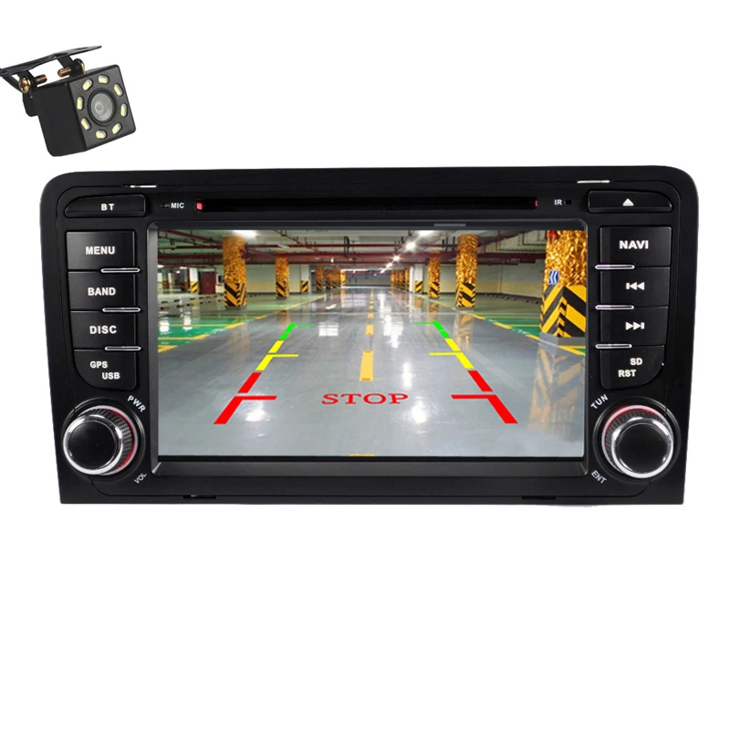 Автомагнитола 2 din Navi для Audi A3 2002 2011 мультимедийный dvd плеер GPS навигация стерео 8P