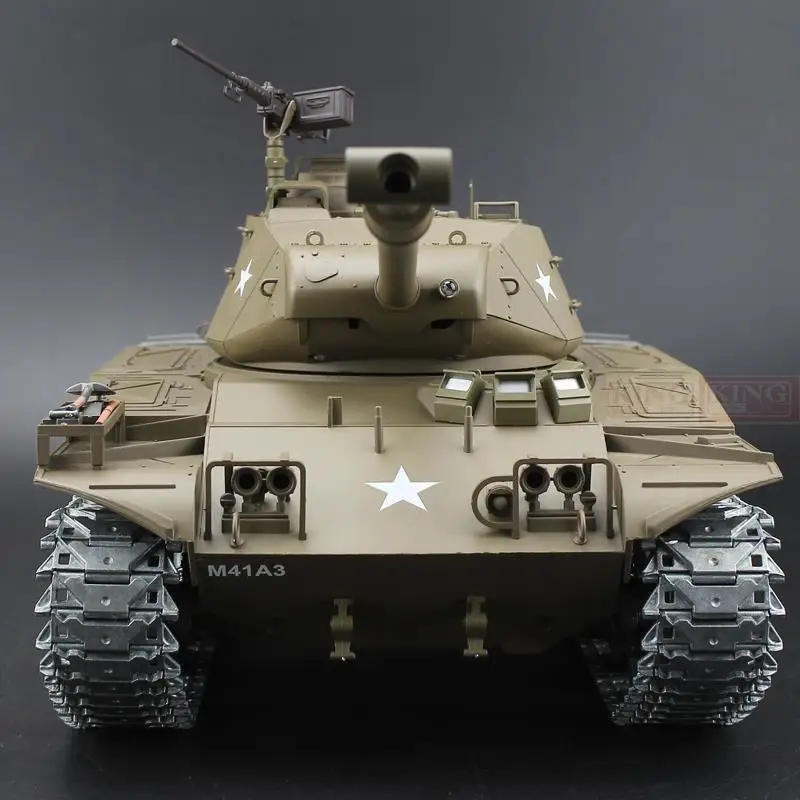 Henglong модель 1/16 Масштаб 2,4 ГГц RC боевой танк США M41A3 конечная металлическая Версия дым звук металлические шестерни и треки