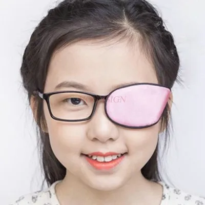 Шелковая маска для глаз против амблиопии, одна коррекция, дальнозоркий коразм, для детей и взрослых, полное покрытие, одна маска - Цвет: Розовый