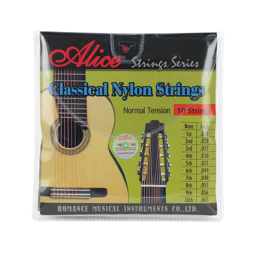 Alice AC1032C Classical Guitar Nylon Strings 10 Strings Set for 34" 39