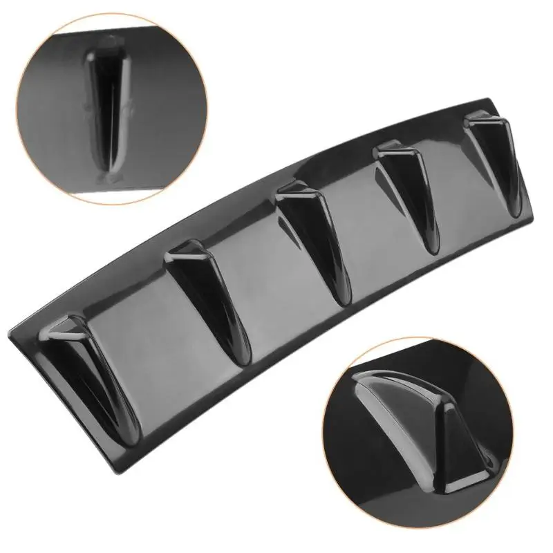 VODOOL ABS Universal coche inferior parachoques trasero difusor de labios Spoiler 5 Fin coche trasero parachoques Deflector de labios divisor de coche -estilo
