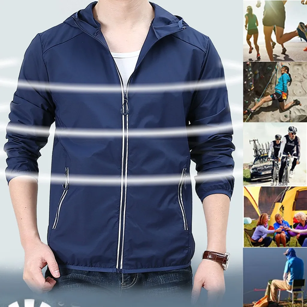 

Fashion Jeans Jacket Men Cooling Chaqueta Hombre Summer Outdoor Zipper Clothes Casacas Para Abrigo Mens Jackets 2019 New