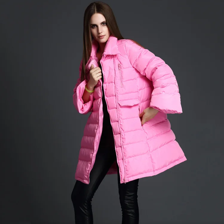 2016 winter new European and American Fan wild Slim was thin thick down font b jacket