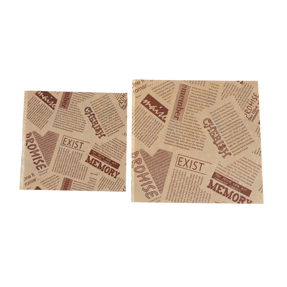 50pcs Oilproof Food Packing Bread Craft Bakery Kraft 2 Sizes Donut Sandwich Bread Bag Doughnut Biscuits Paper Bags