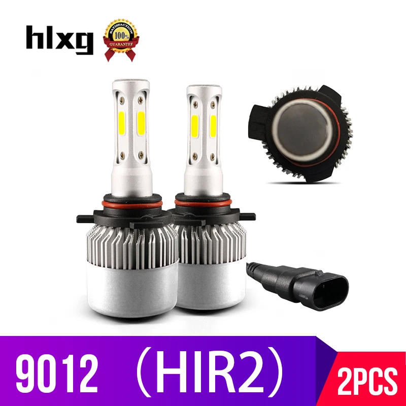 Hlxg 2 шт. супер яркий 3 стороны S2 светодиодный 9012 HIR2 36 Вт 12000LM/комплект Автомобильный