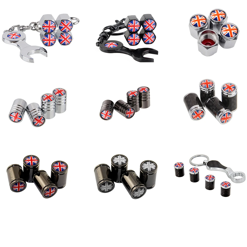 

UK Flag Logo Car Auto Wheel Tire Valve Caps For Honda Vauxhall Toyota Nissan SEAT Peugeot Mini Hyundai Renault Volvo Car Styling