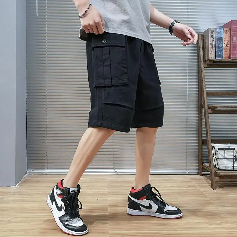 big and tall cargo shorts elastic waist