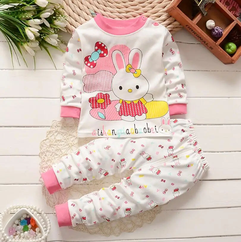 Baby Boy Girl Clothes Kids Clothes Sets T-shirt+pants Suit Clothing Set Cloud Printed Clothes Newborn Sport Suits - Цвет: 15