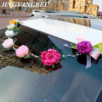 

NEW Austin Artificial Rose Silk flowers 110cm car roof garland wedding car decoration Embellishment Fake flower