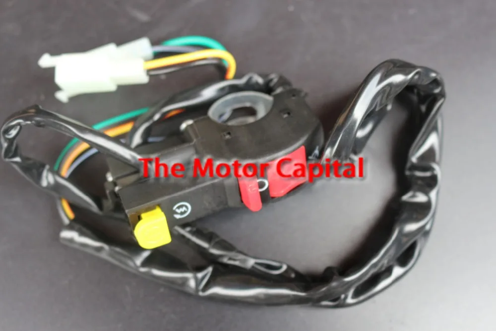 

Off-road motorcycle electric starter Handlebar start & stop ATV Quad kill switch button 4 wire connection dirt pit motor bike