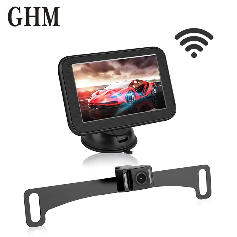 

5 Inch In-dash Car Monitor Screen Mirror With Monitor Hd Lcd Rear View Mirror Wireless Magnetic Bracket For Rear View Camera