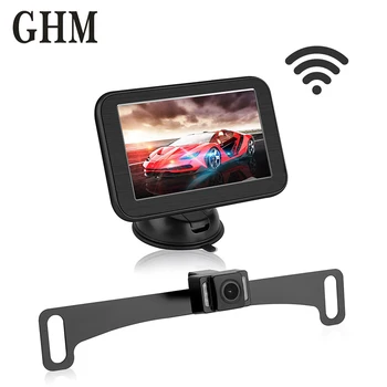 

5 Inch In-dash Car Monitor Screen Mirror With Monitor Hd Lcd Rear View Mirror Wireless Magnetic Bracket For Rear View Camera