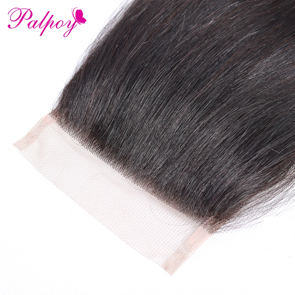 Straight Human Hair 3 Bundles With Closure Peruvian Remy Natural Color Hair Extension Hair Weave Bundles With Closure Abdo