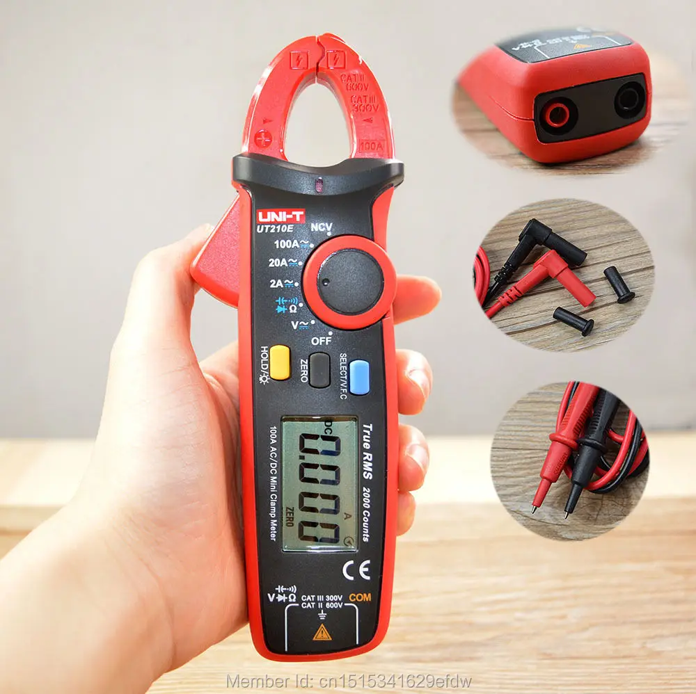 Mini Current Hand Clamp Meters True RMS AC/DC Capacitance Tester UNI