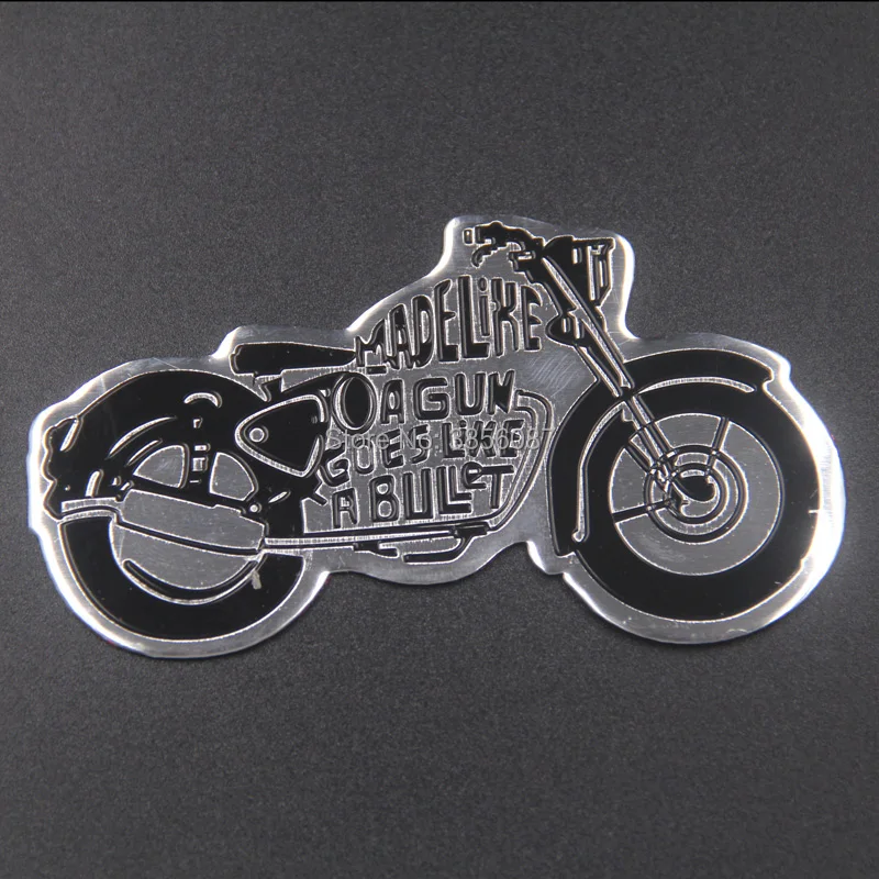 BULLET 500CC BADGE SILVER STICKER DECAL FOR ROYAL ENFIELD BULLET