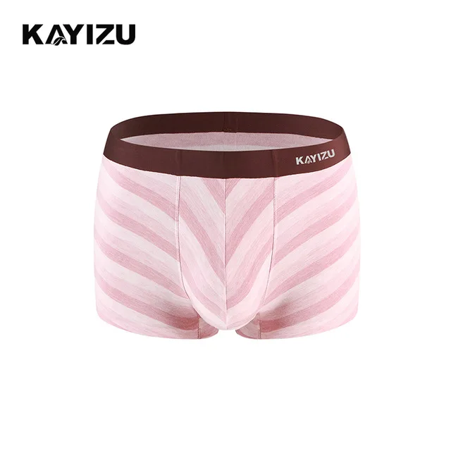 Buy KAYIZU Mens Seamless Underwear Male Sexy Boxer Shorts Pouch Striped Men