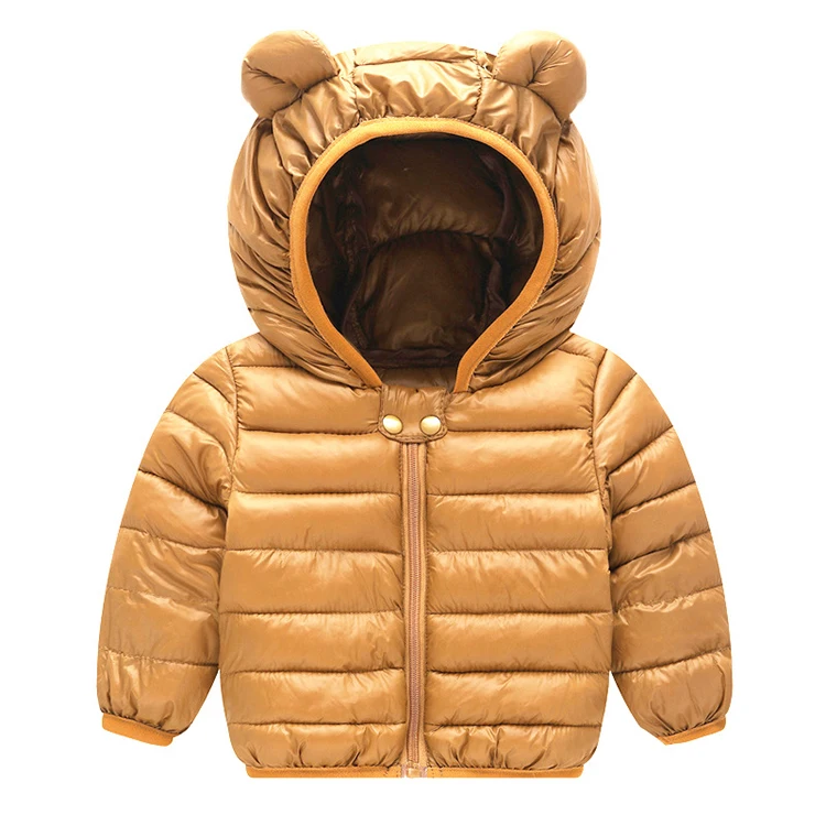 Kawaii/зимняя куртка для маленьких девочек хлопковая парка с капюшоном, пальто весенняя куртка теплая верхняя одежда для маленьких мальчиков(От 6 месяцев до 4 лет) одежда для малышей