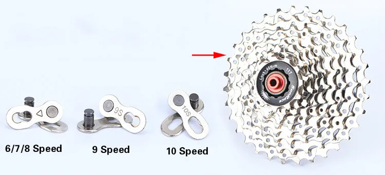 Sale 1 Pair Bicycle Chains Mountain Bike Chain Connector for 6/7/8/9/10 11 Speed Quick Link Repair Tool Parts Cycling Bicycle Chain 5