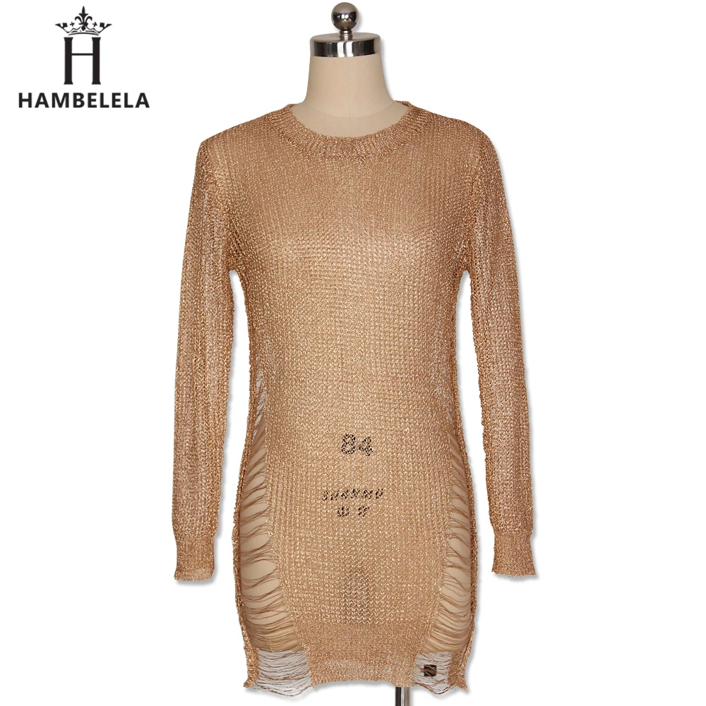 Hambelela Women Sexy Crochet Mini Dress Knitted Bodice with Shred Detail Long Sleeve O-Neck 2017 Latex Sexy Ladies Sweater Dress (9)