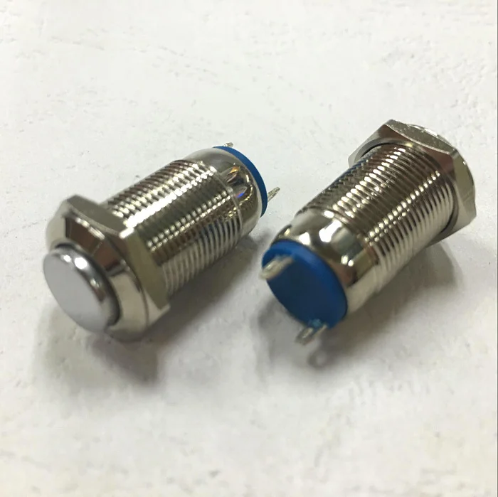 

Whole 20 pcs a lot Mounting hole size 12MM Stainless Steel Metal Push Button Switch Self-locking ON/OFF function High Flat Head