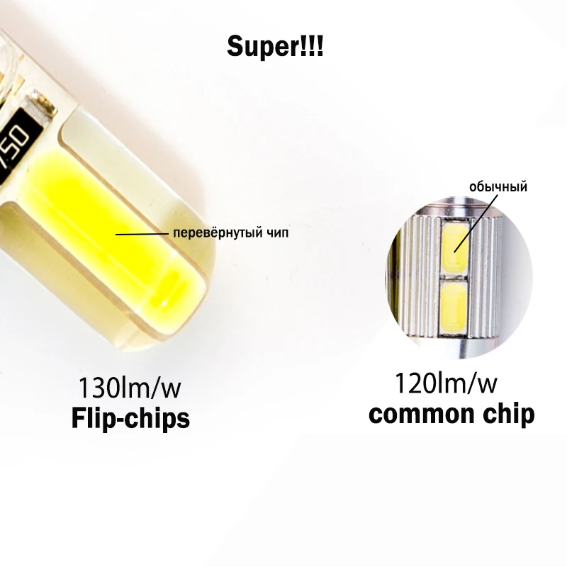 T10 W5W LED автомобилей интерьер свет cob лампы маркера 12 В 194 501 лампа клин парковка купол света белого авто для lada автомобилей стайлинг