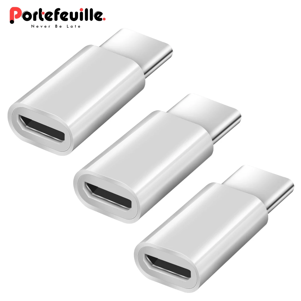 

Portefeuille 3PCS USB C Adapter Converter for Motorola Moto Z Google Pixel XL LG Nexus 5X G6 Nintendo Switch OnePlus 2 3 Type-C
