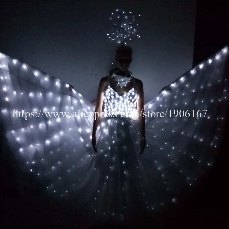 NEW belly dance lamp props women belly dance open 360 degrees LED Shining wings girls wings angle of opening dancer props wings02