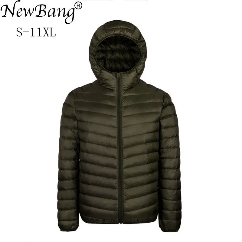 Пуховик NewBang Plus 9XL 10XL 11XL, ультралегкий пуховик для мужчин, большой размер, 90%, легкая теплая парка с капюшоном Пуховик NewBang Plus 9XL 10XL 11XL, ультралегкий пуховик для мужчин, большой размер, 90%, легкая теплая парка с капюшоном