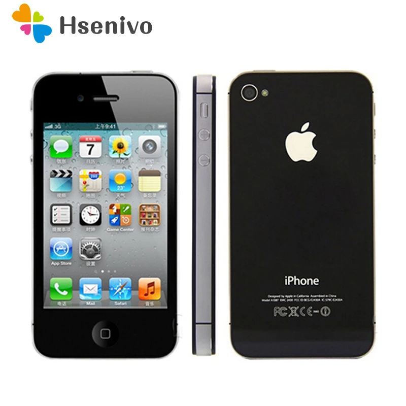 Teléfono Original desbloqueado iPhone 4S 16 GB 32 GB 64 GB ROM Dual core WCDMA 3G WIFI GPS 8MP cámara usada apple teléfono móvil reacondicionado