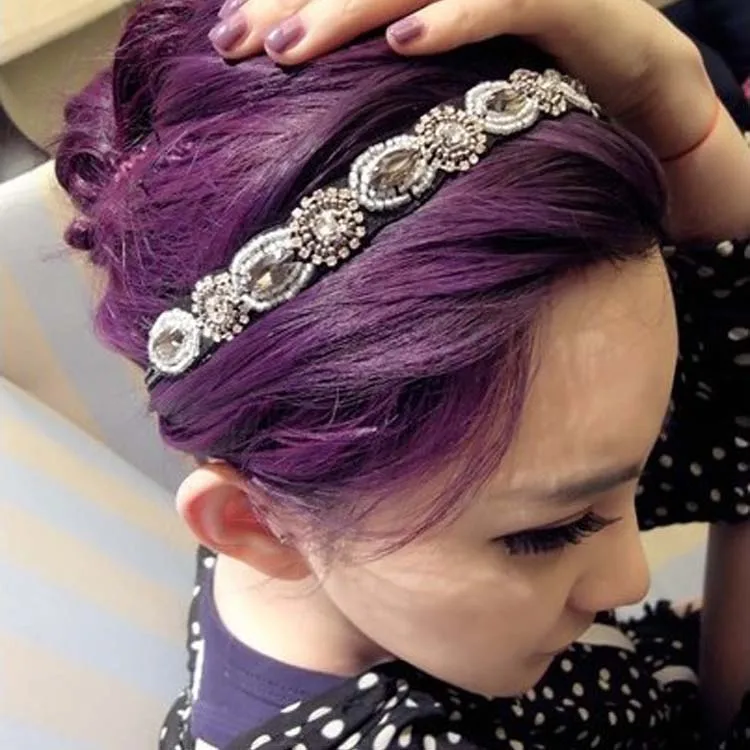 

Beads And Crystal Headband Elastic Hairbands Headwear Favorite Hair Accessories Fashion Handmade