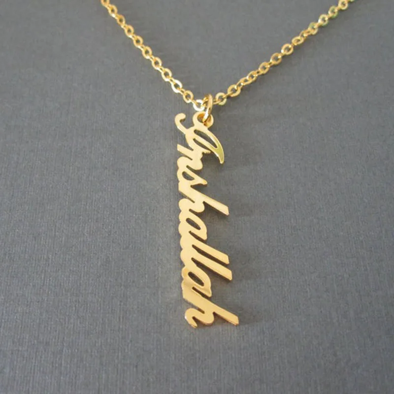 Индивидуальное ожерелье с именем индивидуальное из нержавеющей стали женское в