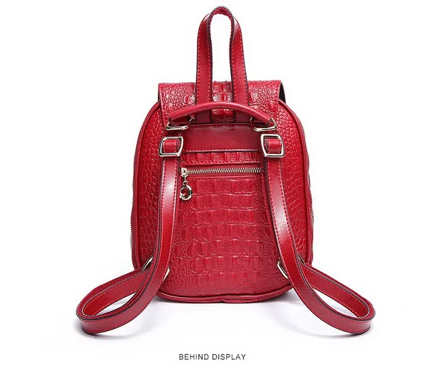 ZENCY весна маленькие известные бренды Аллигатор шаблон рюкзаки из натуральной кожи второй слой воловьей женский рюкзак школьные сумки