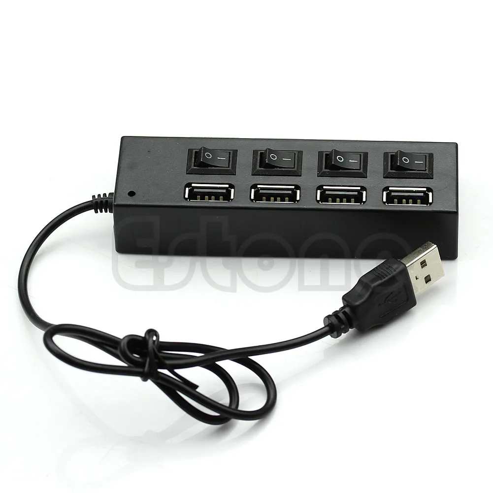Мульти расширение 4 порта кран с USB 2,0 высокоскоростной концентратор вкл/выкл переключатель для ПК ноутбук