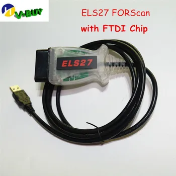 

2019 New Arrival ELS27 FORScan Scanner With FTDI Chip FT232RL ELS27 OBD2 Code Reader Support ELM327 J2534 USB Diagnostic Cable