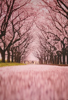 

HUA Art fabric photography pink floral backdrop 5x7ft S509