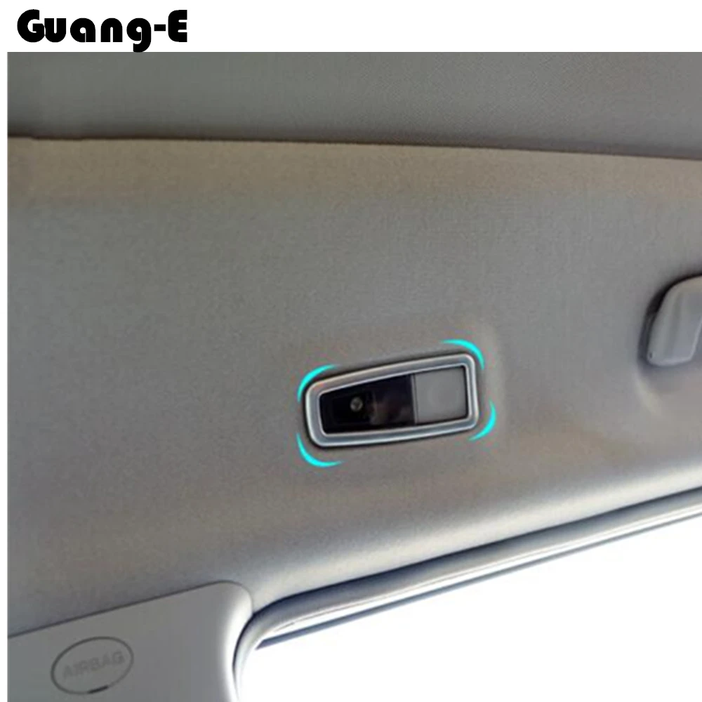 

Car cover stick Chrome ABS rear back read reading roof light switch lamp frame trim panel 2pcs For Hyundai Tucson 2015 2016 2017