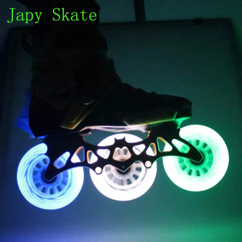 

Japy Skate LED Flash Speed Skate Wheels 8 Pcs/Lot 100% Original 90 100 110mm Speed Skating Wheels LED Lighting Patines Tires