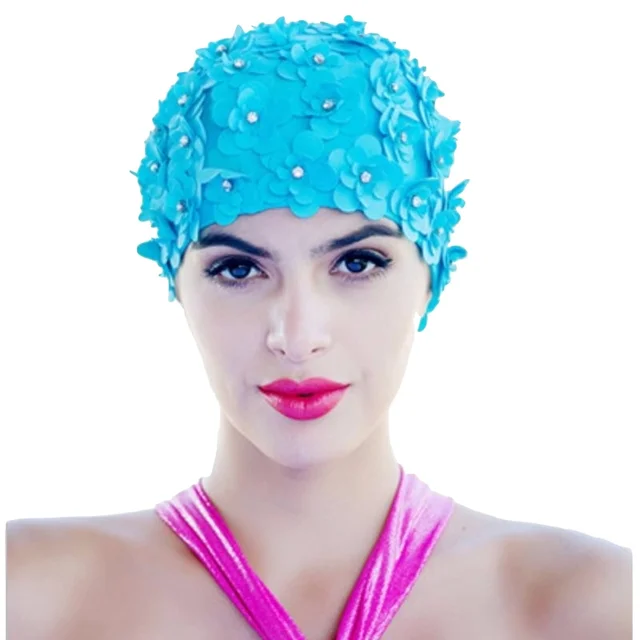 2019 Swimming Caps Women Elastic Waterproof Fabric Long Hair Swim