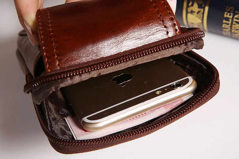 Винтажный чехол для смартфона из натуральной кожи для Iphone 6, 6s, 7 Plus, 5S, 4, поясная сумка, кошелек, поясная сумка для телефонов 4,5 ''~ 6,0''