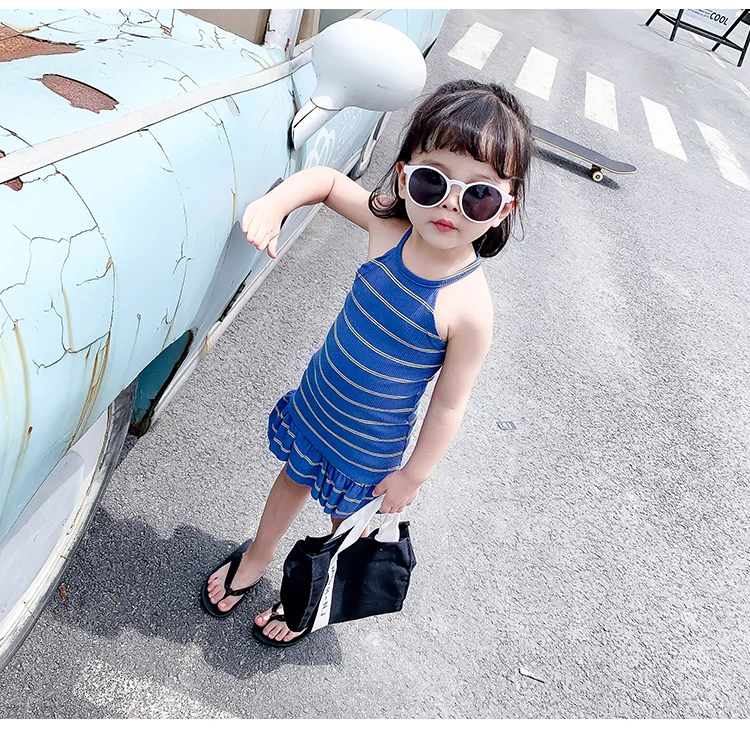 Girls Summer Beach Striped dress_06