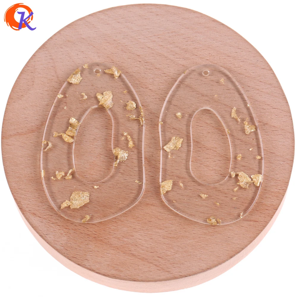 

Cordial Design 30Pcs 35x56mm Jewelry Accessories/DIY Jewelry Making/Gold Foil In Clear Beads/Hand Made/Earring Jewelry Findings