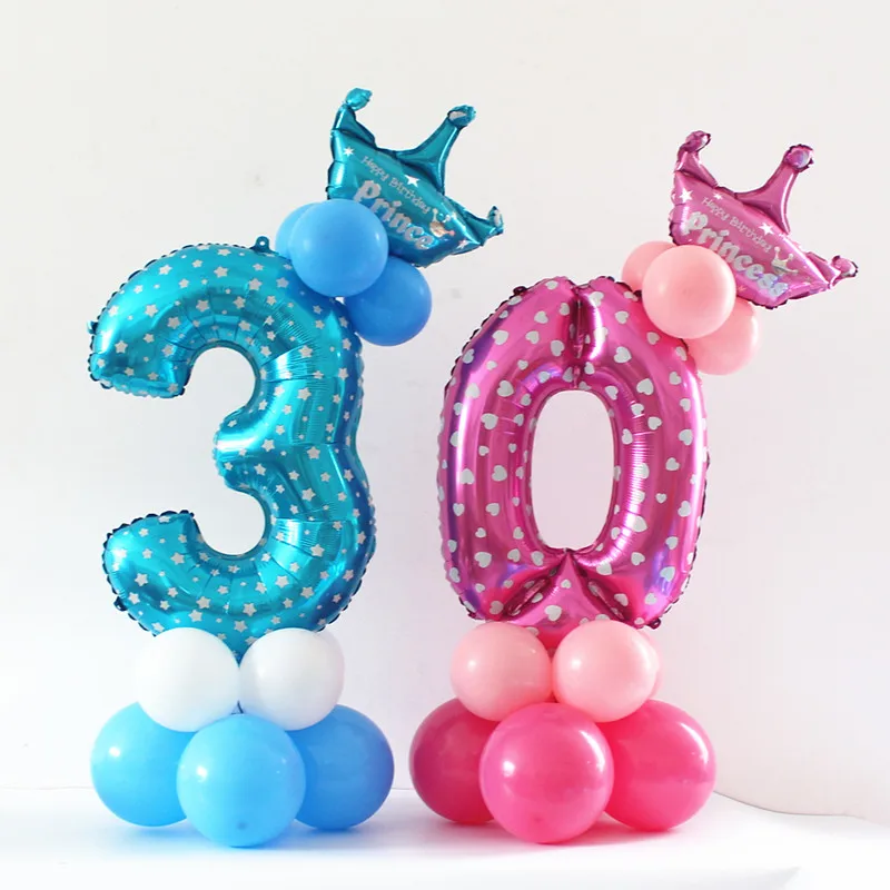 32" Number 0-9 Helium Foil Balloons Birthday Holiday Wedding Decor DIY Party 