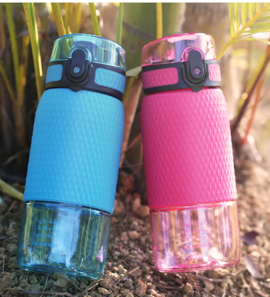 UZSPACE 350ml Tritan Sports Water Bottles Creative Portable buckle Lemon fruit tea Filter Shaker Drink Bottle For Water BPA Free350ML_12