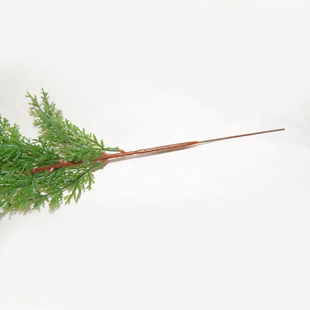 10pcs Artificial Green Cypress Tree Leaf Pine Leaves Branch Wedding Home Decoration Fake Leaves Branches Decor