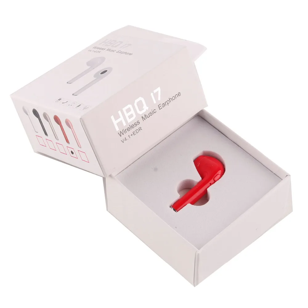 HB i7, беспроводные наушники, Bluetooth гарнитура, беспроводные, стерео, спортивные, в ухо, один наушник с микрофоном для iPhone 7 Plus, samsung, Xiaomi