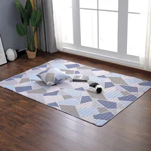 Нордический простой современный ковер хлопок журнальный столик для гостиной одеяло ползающий татами коврик нескользящий ковер открытый ковер для шатра