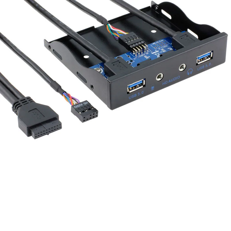 USB 3 0 2 Порты и разъёмы 5 дюймов металлический передний Панель usb хаб с 1 HD аудио