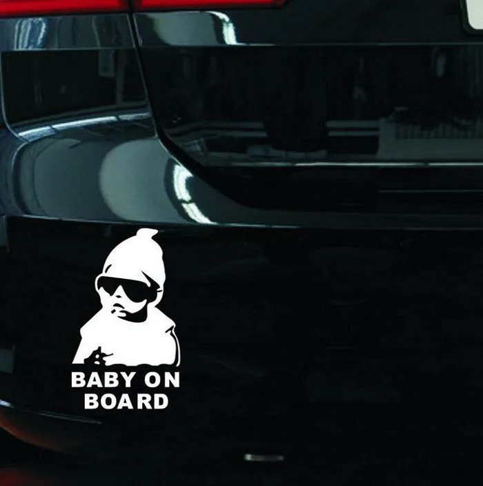 

automobile reflective Car Stickers baby on board Decal cover/anti scratch for body Light brow door bumper rearview mirror Wh